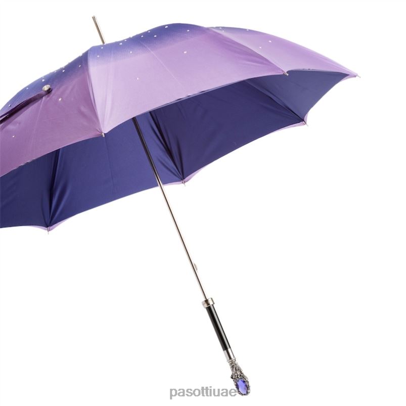 مظلة | 185n 21284-14 w68 - مظلة سواروفسكي أرجوانية، قماش مزدوج PASOTTI Z446V554